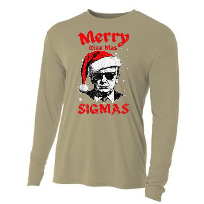 Merry Rizz Mas Sigmas Funny Gen Alpha Xmas Santa Christmas Cooling Performance Long Sleeve Crew