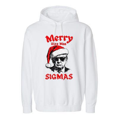 Merry Rizz Mas Sigmas Funny Gen Alpha Xmas Santa Christmas Garment-Dyed Fleece Hoodie