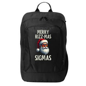 Merry Rizz Mas Sigmas Funny Merry Santa Claus Retro Xmas City Backpack