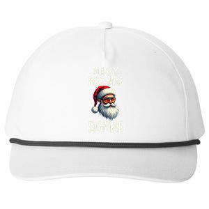 Merry Rizz Mas Sigmas Funny Merry Santa Claus Retro Xmas Snapback Five-Panel Rope Hat