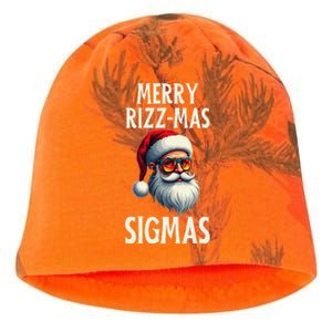 Merry Rizz Mas Sigmas Funny Merry Santa Claus Retro Xmas Kati - Camo Knit Beanie