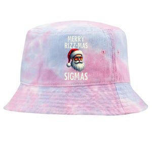 Merry Rizz Mas Sigmas Funny Merry Santa Claus Retro Xmas Tie-Dyed Bucket Hat