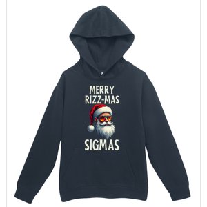 Merry Rizz Mas Sigmas Funny Merry Santa Claus Retro Xmas Urban Pullover Hoodie