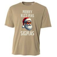 Merry Rizz Mas Sigmas Funny Merry Santa Claus Retro Xmas Cooling Performance Crew T-Shirt