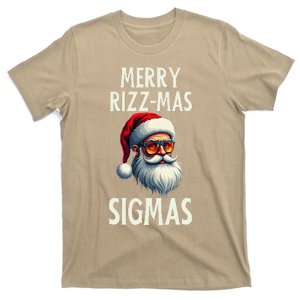 Merry Rizz Mas Sigmas Funny Merry Santa Claus Retro Xmas T-Shirt