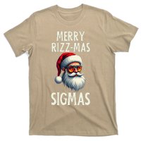 Merry Rizz Mas Sigmas Funny Merry Santa Claus Retro Xmas T-Shirt