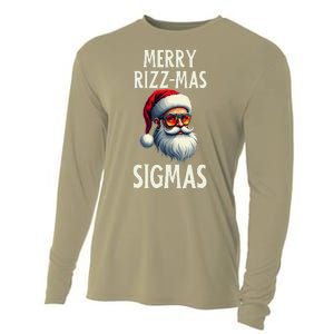 Merry Rizz Mas Sigmas Funny Merry Santa Claus Retro Xmas Cooling Performance Long Sleeve Crew