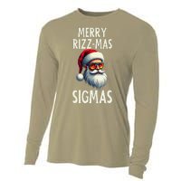 Merry Rizz Mas Sigmas Funny Merry Santa Claus Retro Xmas Cooling Performance Long Sleeve Crew