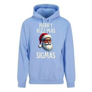 Merry Rizz Mas Sigmas Funny Merry Santa Claus Retro Xmas Unisex Surf Hoodie