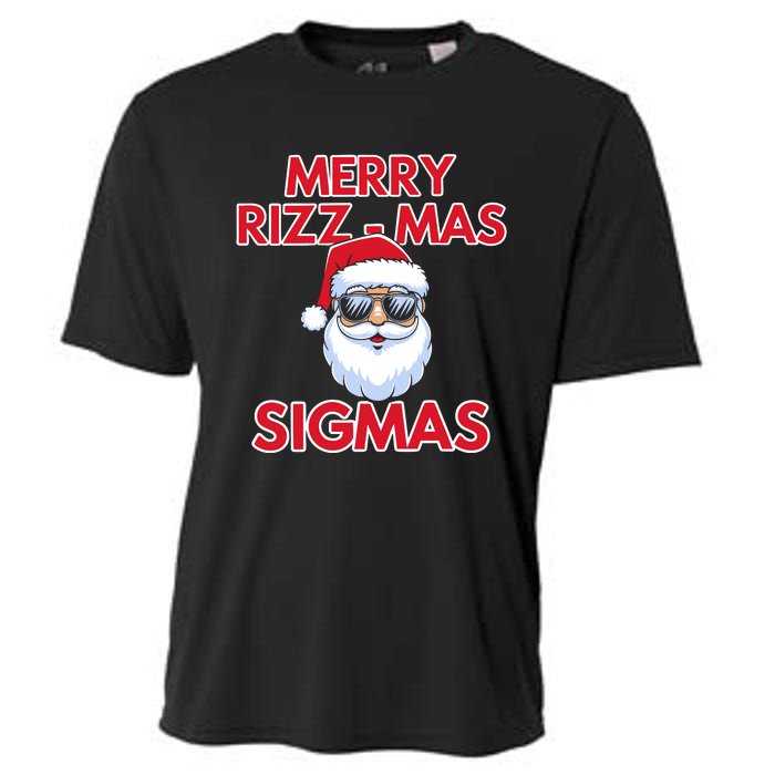 Merry Rizz Mas Sigmas Gen Alpha Middle School Christmas Cooling Performance Crew T-Shirt