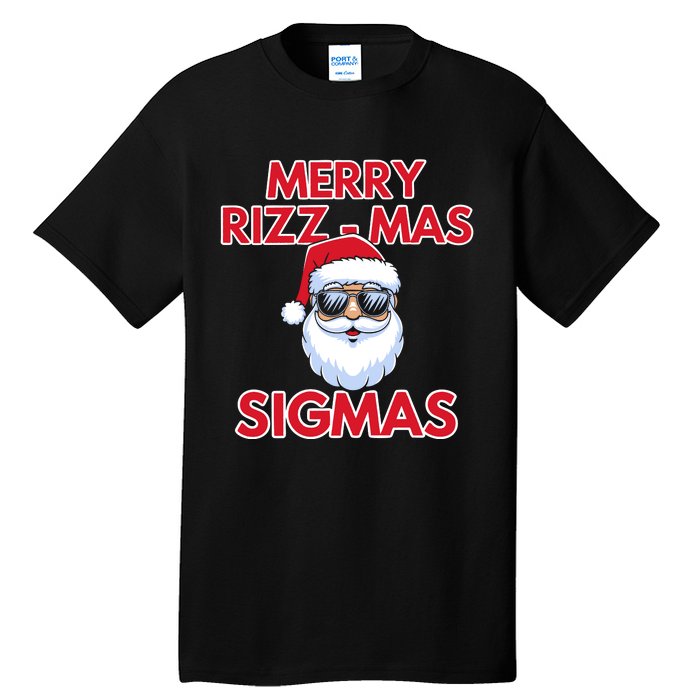 Merry Rizz Mas Sigmas Gen Alpha Middle School Christmas Tall T-Shirt