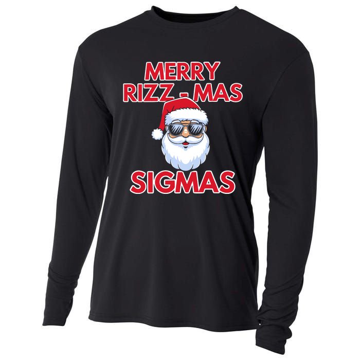 Merry Rizz Mas Sigmas Gen Alpha Middle School Christmas Cooling Performance Long Sleeve Crew