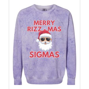 Merry Rizz Mas Sigmas Gen Alpha Middle School Christmas Gift Colorblast Crewneck Sweatshirt