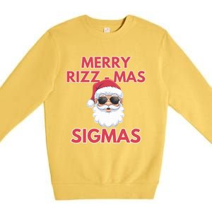 Merry Rizz Mas Sigmas Gen Alpha Middle School Christmas Gift Premium Crewneck Sweatshirt