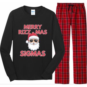 Merry Rizz Mas Sigmas Gen Alpha Middle School Christmas Gift Long Sleeve Pajama Set