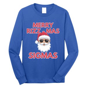 Merry Rizz Mas Sigmas Gen Alpha Middle School Christmas Gift Long Sleeve Shirt