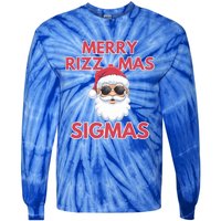 Merry Rizz Mas Sigmas Gen Alpha Middle School Christmas Gift Tie-Dye Long Sleeve Shirt