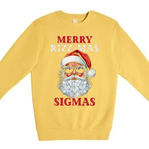 Merry Rizz Mas Sigmas Gen Alpha Middle School Christmas Premium Crewneck Sweatshirt