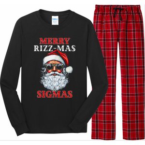 Merry Rizz Mas Sigmas Gen Alpha Middle School Christmas Long Sleeve Pajama Set