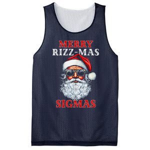 Merry Rizz Mas Sigmas Gen Alpha Middle School Christmas Mesh Reversible Basketball Jersey Tank