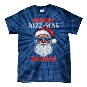 Merry Rizz Mas Sigmas Gen Alpha Middle School Christmas Tie-Dye T-Shirt