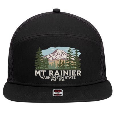 Mount R.A.I.N.I.E.R Mt Vintage Souvenir 7 Panel Mesh Trucker Snapback Hat