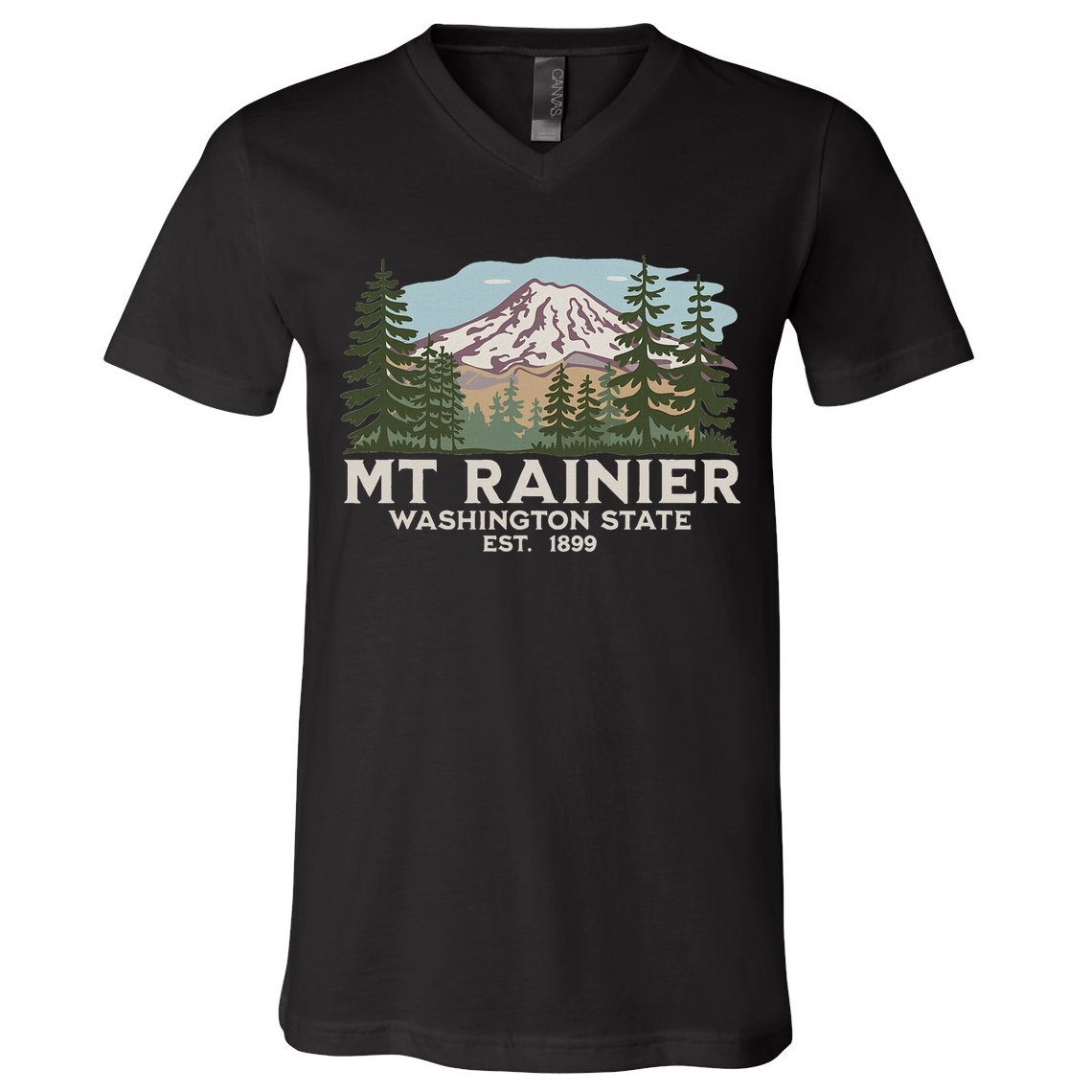 Mount R.A.I.N.I.E.R Mt Vintage Souvenir V-Neck T-Shirt