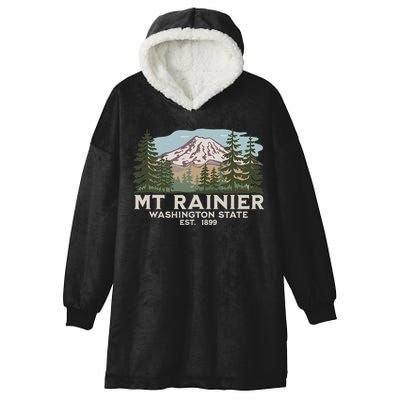 Mount R.A.I.N.I.E.R Mt Vintage Souvenir Hooded Wearable Blanket