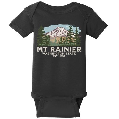 Mount R.A.I.N.I.E.R Mt Vintage Souvenir Baby Bodysuit