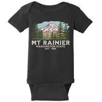 Mount R.A.I.N.I.E.R Mt Vintage Souvenir Baby Bodysuit