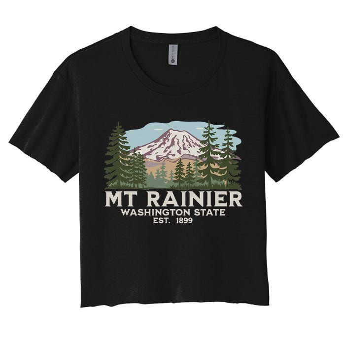 Mount R.A.I.N.I.E.R Mt Vintage Souvenir Crop Top