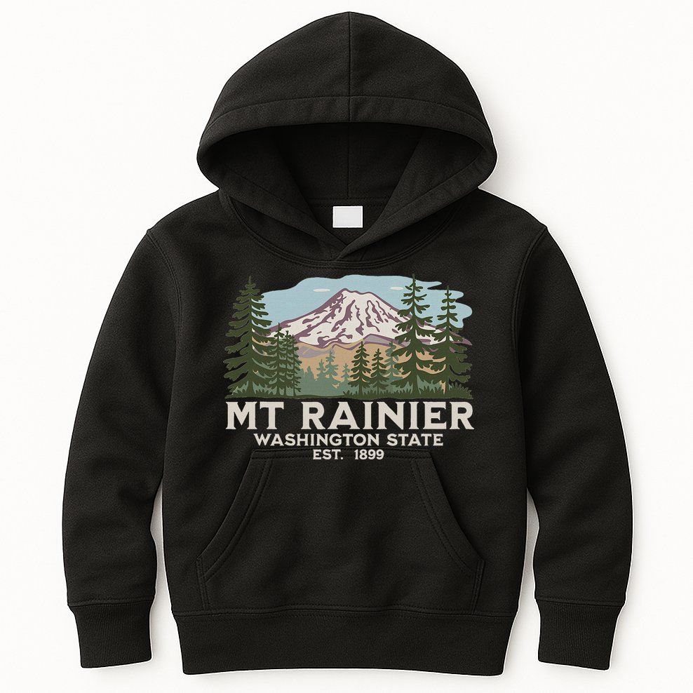 Mount R.A.I.N.I.E.R Mt Vintage Souvenir Kids Hoodie