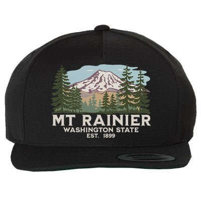Mount R.A.I.N.I.E.R Mt Vintage Souvenir Wool Snapback Cap
