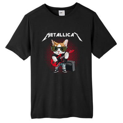 Metallicat Rock Music Funny Parody Cat Lovers Concert Tall Fusion ChromaSoft Performance T-Shirt