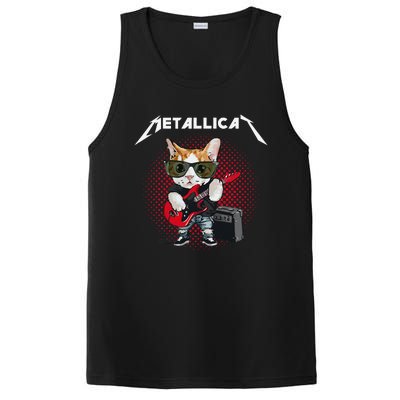 Metallicat Rock Music Funny Parody Cat Lovers Concert PosiCharge Competitor Tank