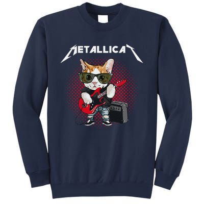 Metallicat Rock Music Funny Parody Cat Lovers Concert Sweatshirt