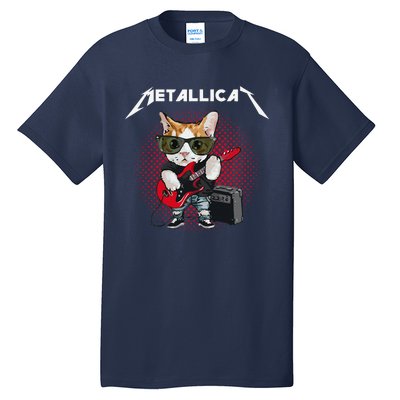 Metallicat Rock Music Funny Parody Cat Lovers Concert Tall T-Shirt