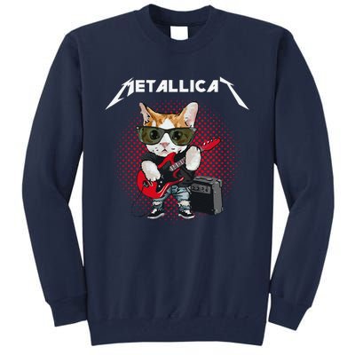 Metallicat Rock Music Funny Parody Cat Lovers Concert Tall Sweatshirt