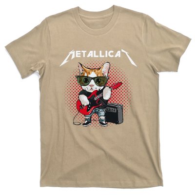 Metallicat Rock Music Funny Parody Cat Lovers Concert T-Shirt