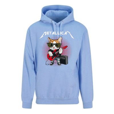 Metallicat Rock Music Funny Parody Cat Lovers Concert Unisex Surf Hoodie