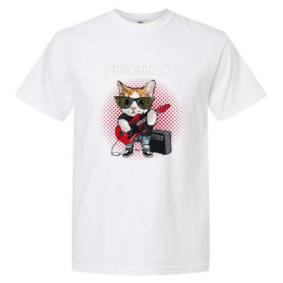 Metallicat Rock Music Funny Parody Cat Lovers Concert Garment-Dyed Heavyweight T-Shirt