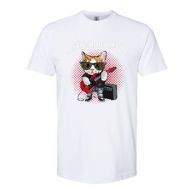 Metallicat Rock Music Funny Parody Cat Lovers Concert Softstyle CVC T-Shirt