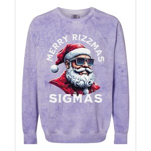 Merry Rizz Mas Sigmas Gen Alpha Middle School Xmas Colorblast Crewneck Sweatshirt