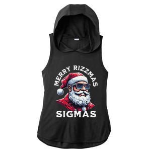 Merry Rizz Mas Sigmas Gen Alpha Middle School Xmas Ladies PosiCharge Tri-Blend Wicking Draft Hoodie Tank