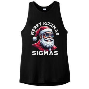 Merry Rizz Mas Sigmas Gen Alpha Middle School Xmas Ladies PosiCharge Tri-Blend Wicking Tank