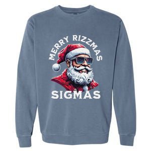 Merry Rizz Mas Sigmas Gen Alpha Middle School Xmas Garment-Dyed Sweatshirt