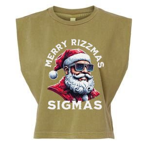 Merry Rizz Mas Sigmas Gen Alpha Middle School Xmas Garment-Dyed Women's Muscle Tee