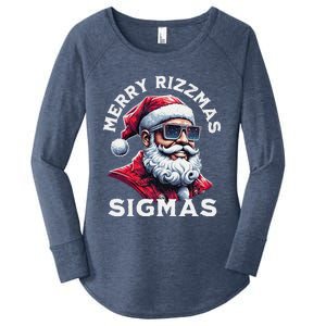 Merry Rizz Mas Sigmas Gen Alpha Middle School Xmas Women's Perfect Tri Tunic Long Sleeve Shirt