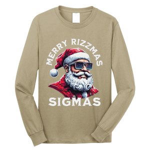 Merry Rizz Mas Sigmas Gen Alpha Middle School Xmas Long Sleeve Shirt