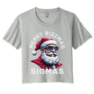 Merry Rizz Mas Sigmas Gen Alpha Middle School Xmas Women's Crop Top Tee